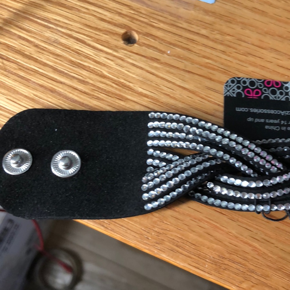 Paparazzi crisscross CZ stone black bracelet gray light purple new fuchsia green